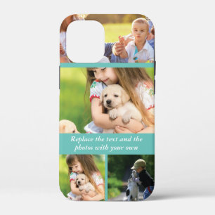 Replace text and photos with your own iPhone 12 mini case