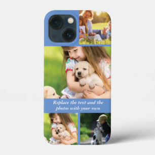 Replace text and photos with your own iPhone 13 mini case