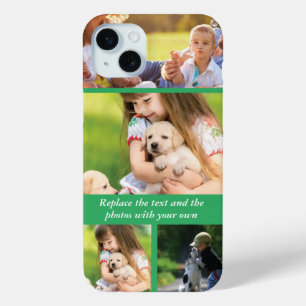 Replace text and photos with your own iPhone 15 mini case
