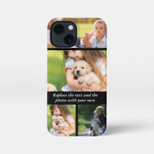 Replace text and photos with your own iPhone 13 mini case