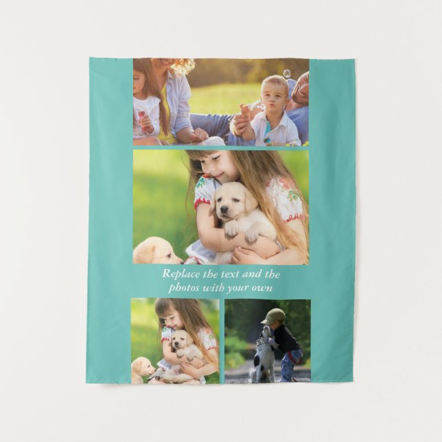 Replace text and photos with your own tapestry (Front)
