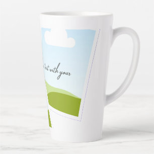 Replace This Text With Your Own Photo or Message Latte Mug