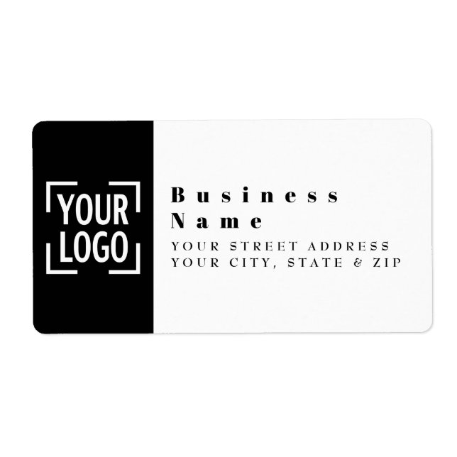 Replace With Your Logo | Modern b&w Return Address (Front)