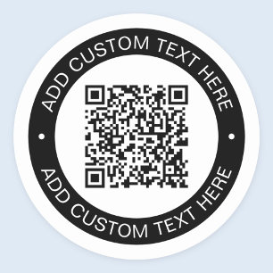 Replace with Your Own Uploaded QR code or Image Classic Round Sticker