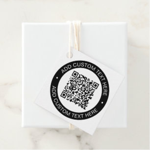 Replace with Your Own Uploaded QR code or Image Favour Tags