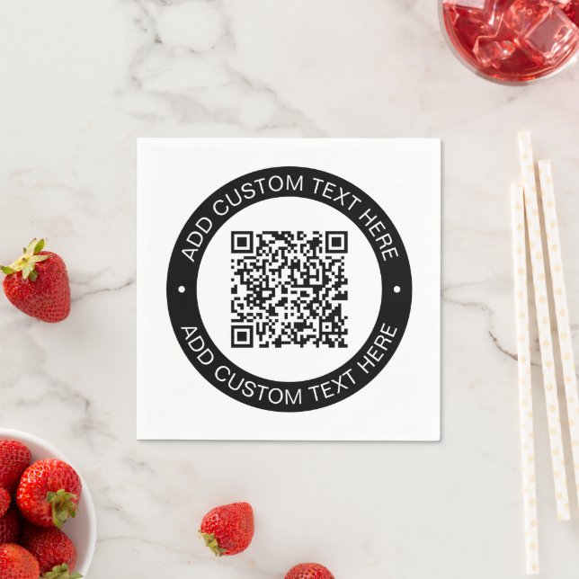 Replace with Your Own Uploaded QR code or Image Napkin (Insitu)