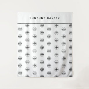 Replace Your Logo Small Business Backdrop Tapestry