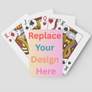Replace Your Own Design Custom Poker Playing Cards