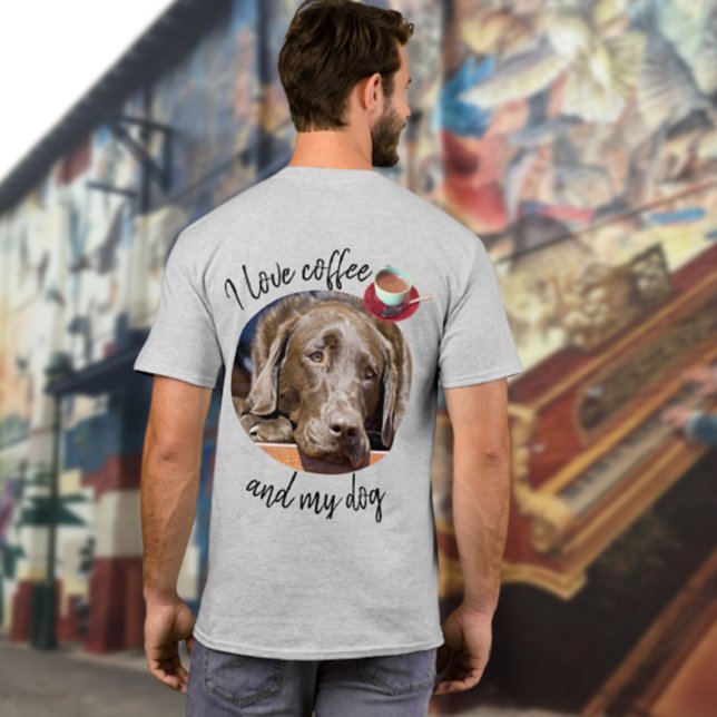 Replaceable Dog Photo and Personalized Text T-Shirt (Creator Uploaded)