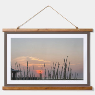 Replaceable Photo Brown Border Print Hanging Tapestry