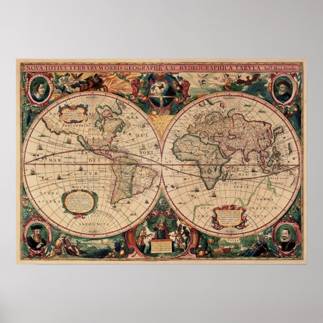 Replica Antique  Map of the World Poster (Front)