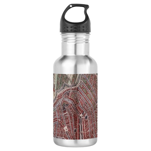 Replica city map of Amsterdam 1652 532 Ml Water Bottle (Front)