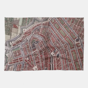 Replica city map of Amsterdam 1652 Kitchen Towel