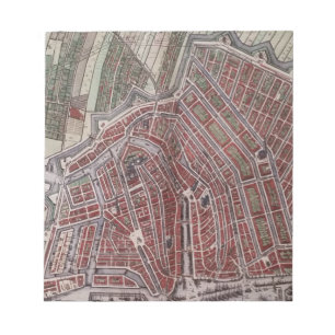 Replica city map of Amsterdam 1652 Notepad
