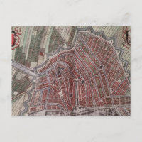 Replica city map of Amsterdam 1652