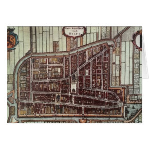 Replica city map of Delft 1649