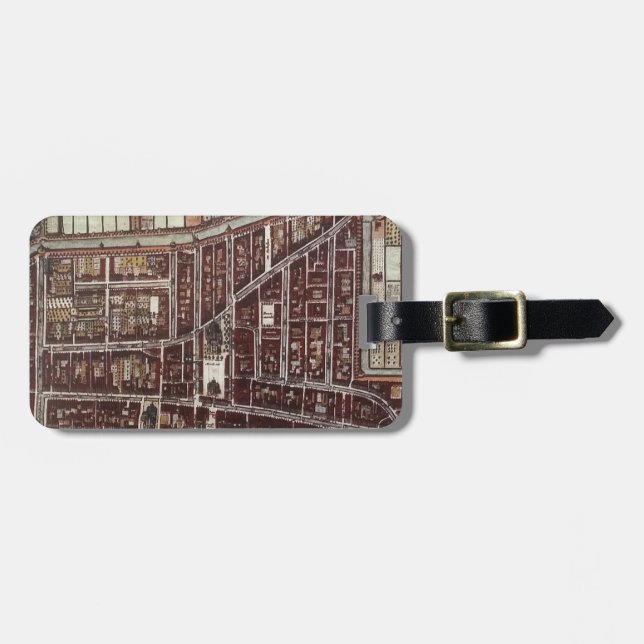 Replica city map of Delft 1649 Luggage Tag (Front Horizontal)