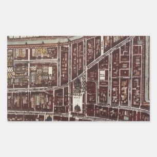 Replica city map of Delft 1649 Sticker