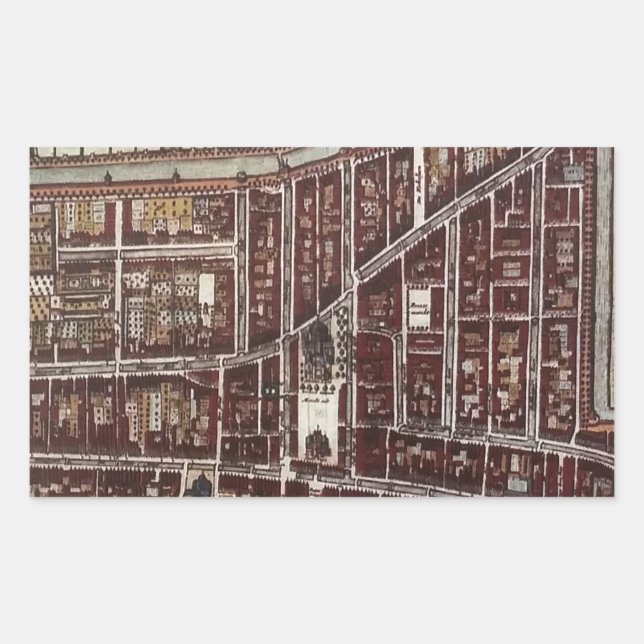 Replica city map of Delft 1649 Sticker (Front)