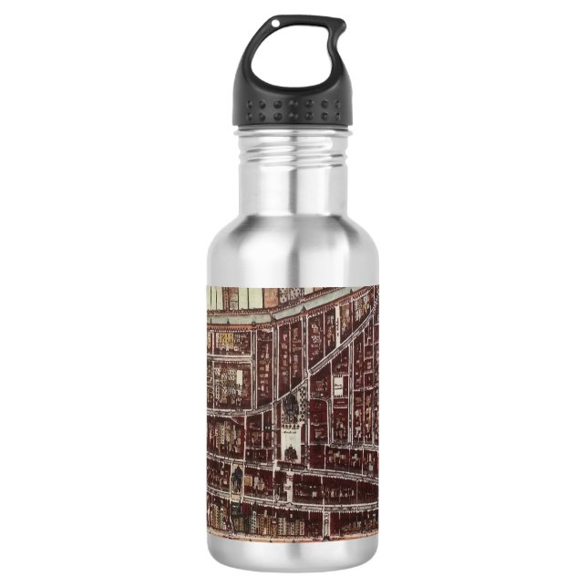 Replica city map of Delft from 1649 532 Ml Water Bottle (Front)