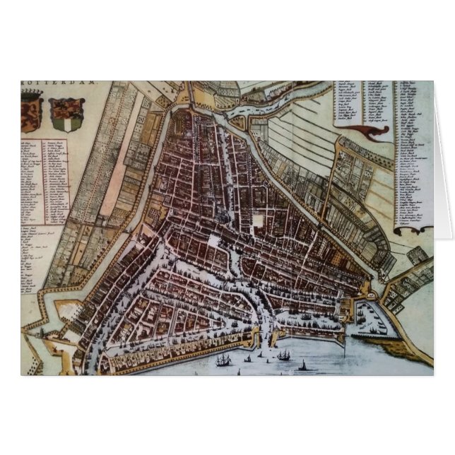 Replica city map of Rotterdam 1652 (Front Horizontal)