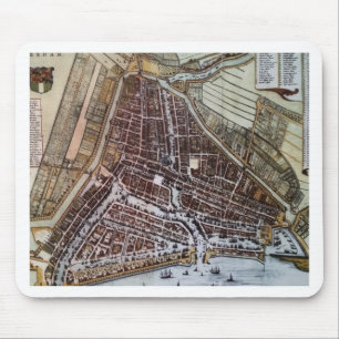 Replica city map of Rotterdam 1652 Mouse Pad
