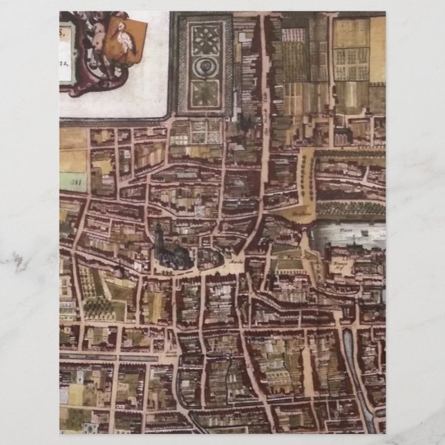 Replica city map of The Hague 1649 (Front)