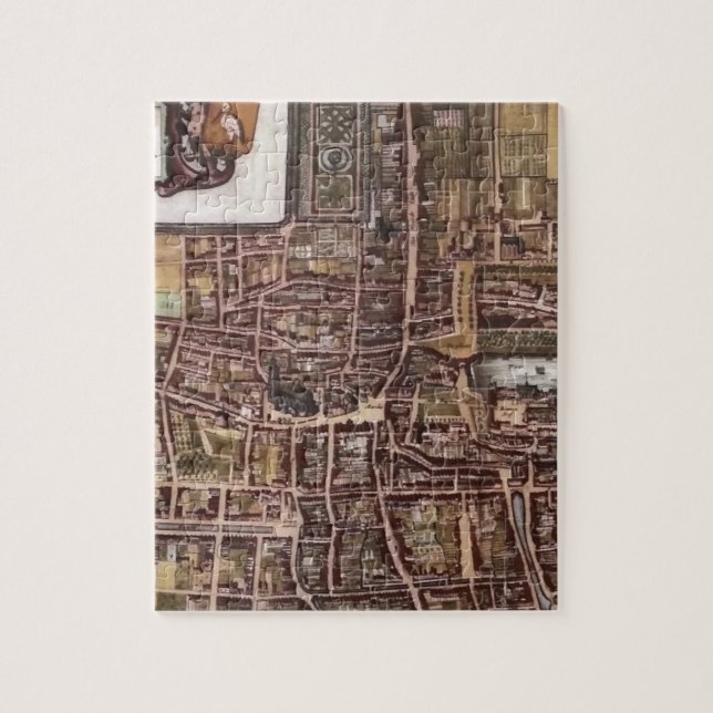 Replica city map of The Hague 1649 Jigsaw Puzzle (Vertical)