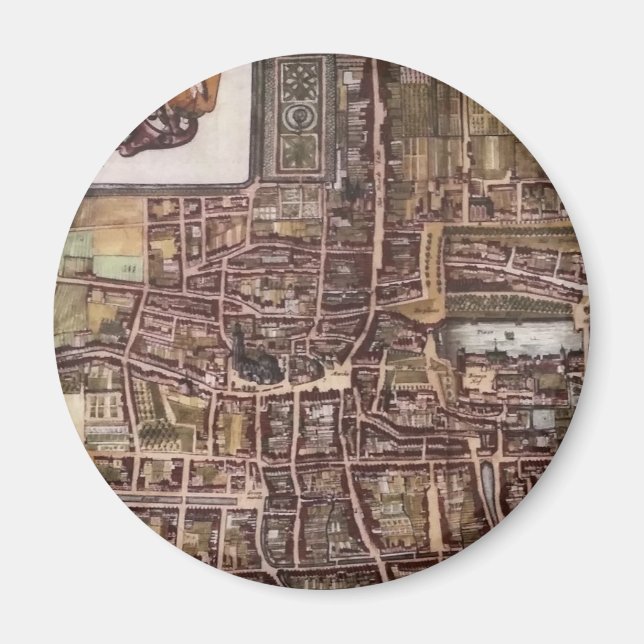 Replica city map of The Hague 1649 Magnet (Front)