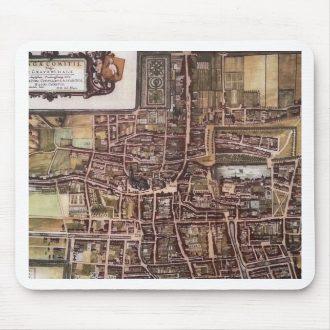 Replica city map of The Hague 1649 Mouse Pad (Front)