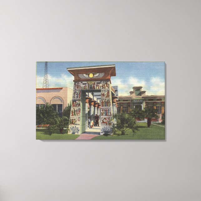 Replica of Egyptian Shrine, Rosicrucian Park Canvas Print (Front)