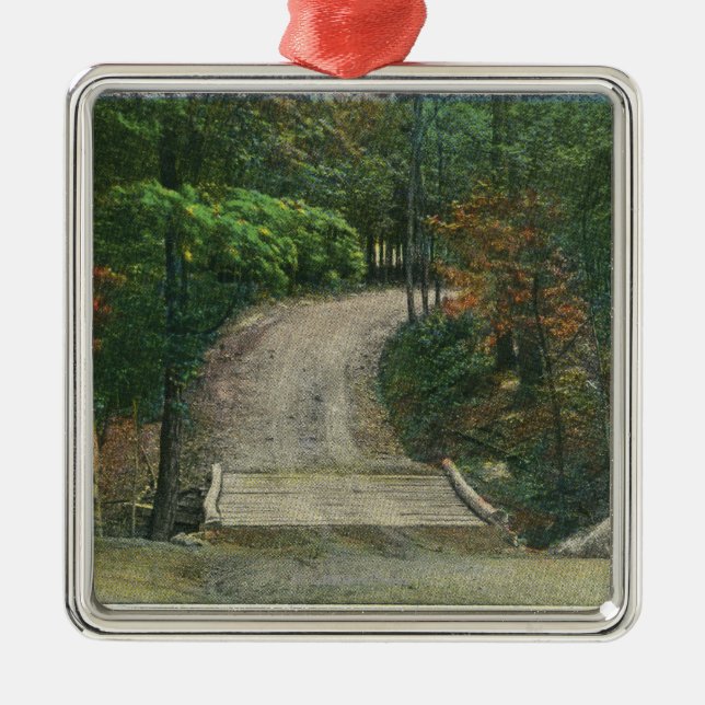 Replica of Gen Burgoyne's Last Bridge Metal Ornament (Front)