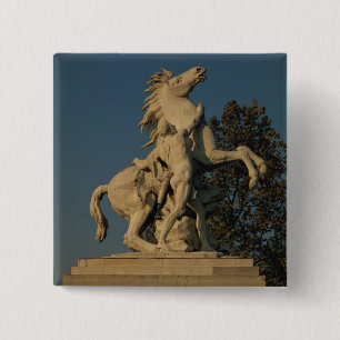 Replica of one of the two 'Marly Horses' originall 2 Inch Square Button