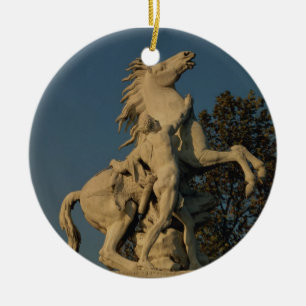 Replica of one of the two 'Marly Horses' originall Ceramic Ornament