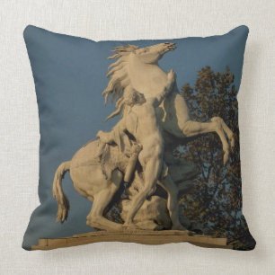 Replica of one of the two 'Marly Horses' originall Throw Pillow