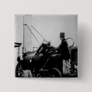 Replica of Stephenson's Rocket, 1929 2 Inch Square Button