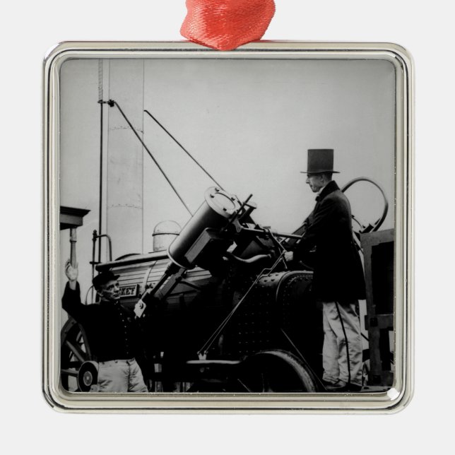 Replica of Stephenson's Rocket, 1929 Metal Ornament (Front)