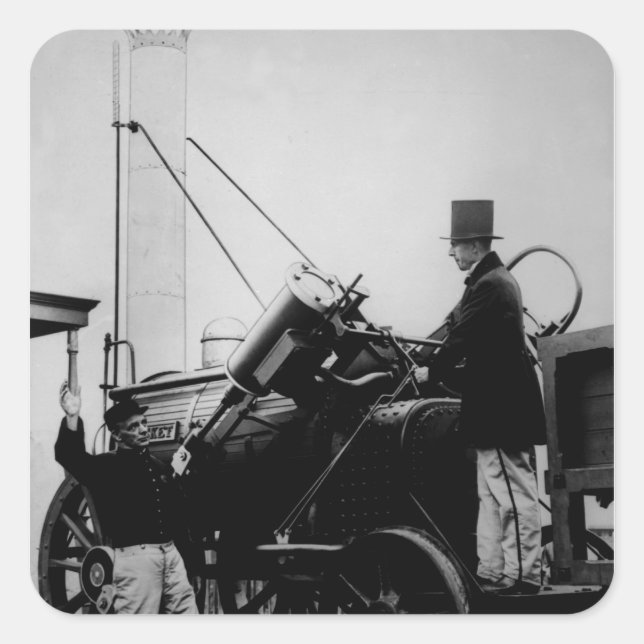 Replica of Stephenson's Rocket, 1929 Square Sticker (Front)