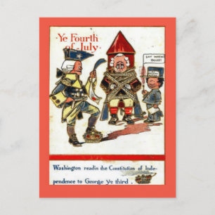 Replica Vintage 4th of July postcard George III