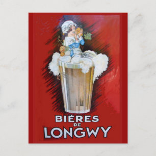 Replica Vintage advertising, Bieres de Longwy Postcard