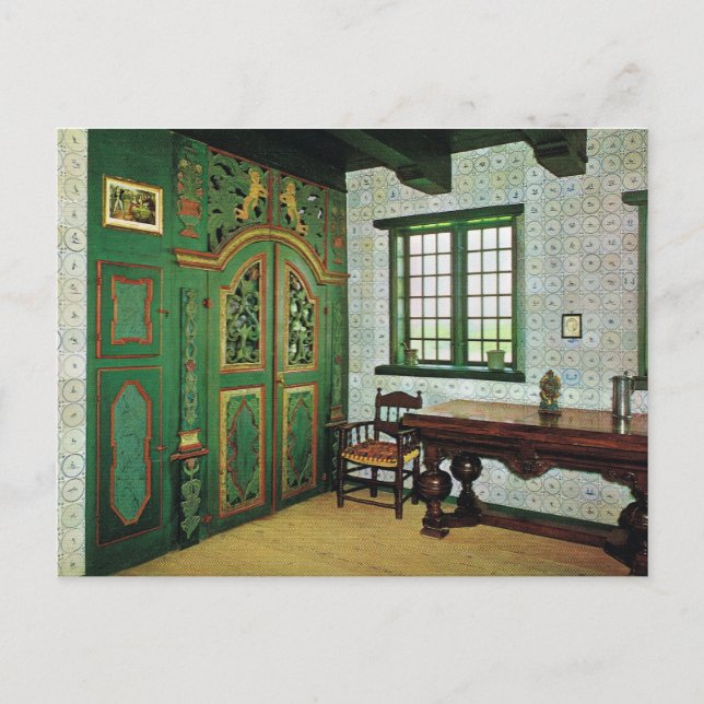 Replica Vintage  Danish Farmhouse, Folk Museum Postcard (Front)