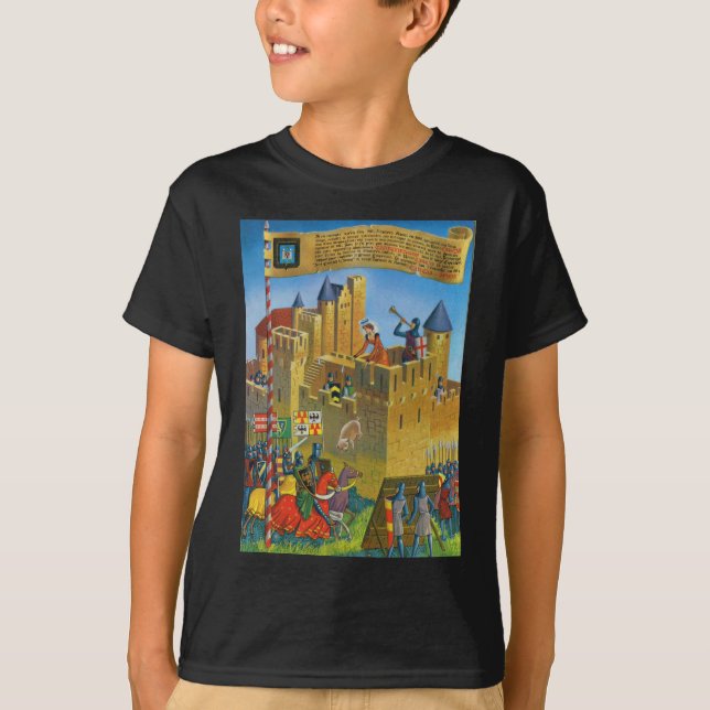 Replica Vintage France Medieval Carcassonne T-Shirt (Front)