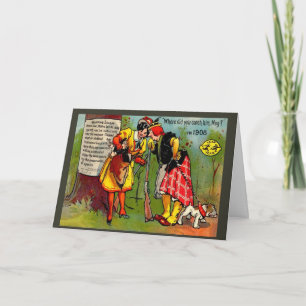 Replica Vintage image, Leap year 1908 Card