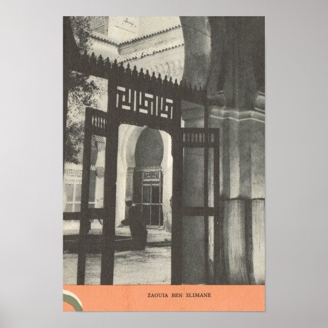 Replica vintage image, Marrakesh, Maroc Poster (Front)