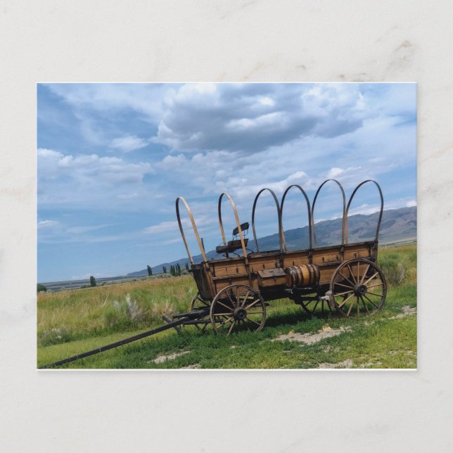 Replica wagon at City of Rocks, Idaho Postcard (Front)