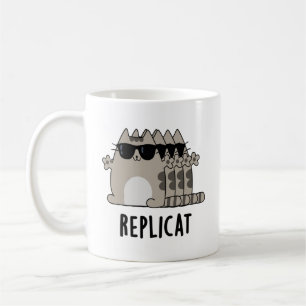 Replicat Funny Replicated Cat Pun Coffee Mug