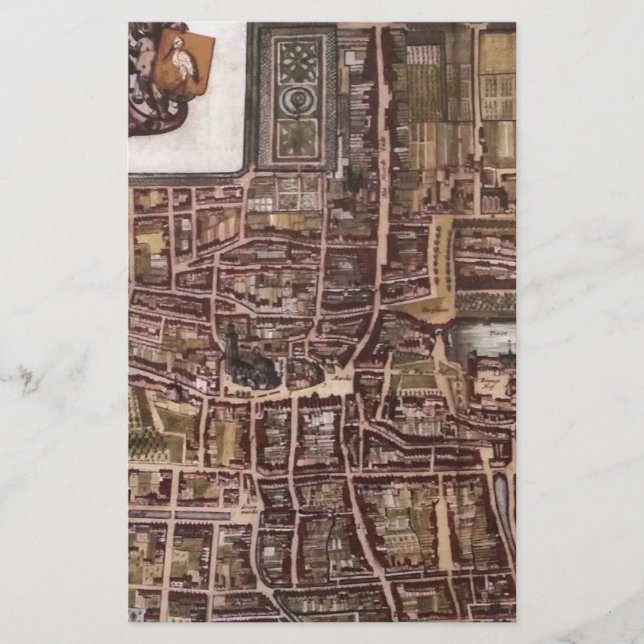 Réplique carte de la ville de La Haye 1649 (Devant)