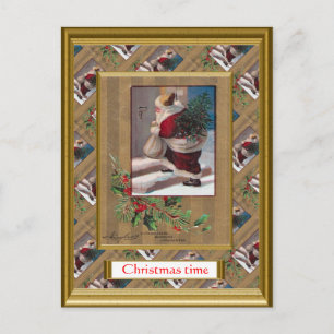 Réplique carte de Noël vintage, années 1930