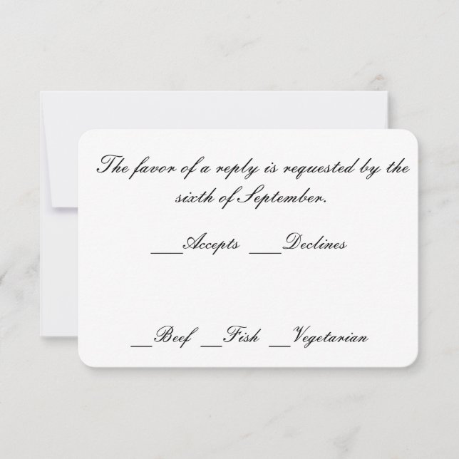 reply card envelopes included (Front)