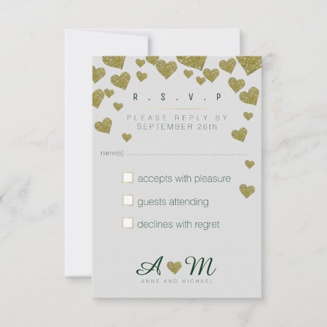 reply, respond r.s.v.p. love wedding RSVP card (Front)